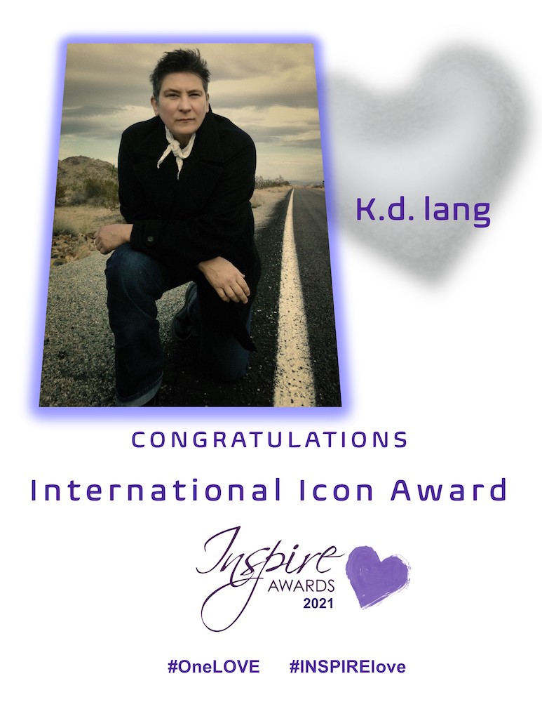 k.d. lang INSPIRE Awards 2021 International Icon Award Recipient